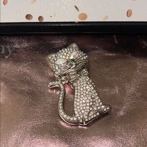 Gossip Silvertone Cat Watch Charm